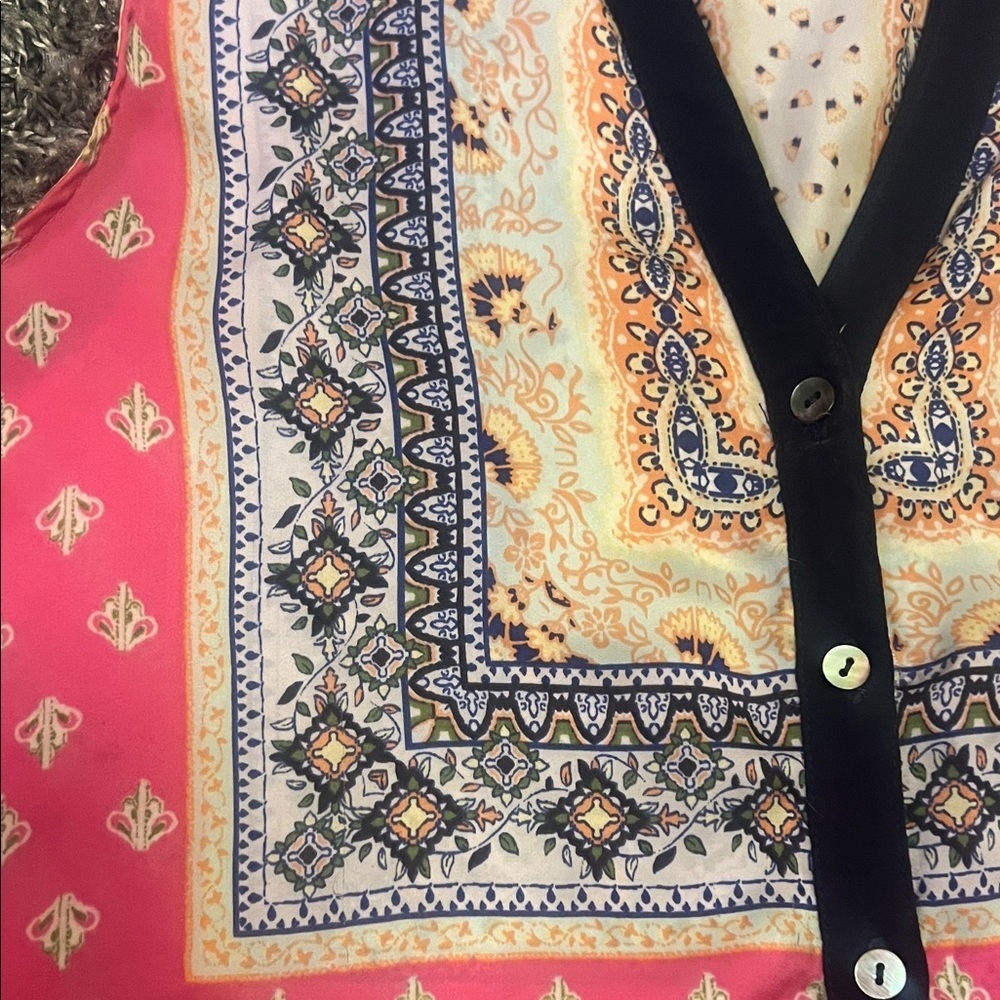Brixton Ivy Women’s Sleeveless Boho Print Blouse Size Small - Picture 5 of 10